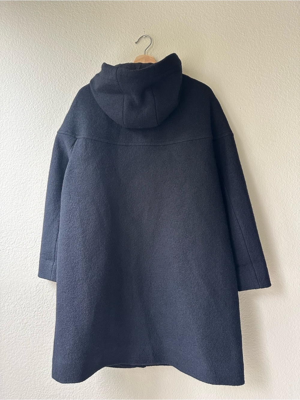 COS Hooded Wool Coat Black XS 100% Wool - Picture 4 of 11